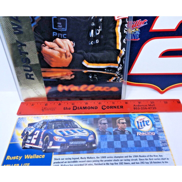 Rusty Wallace Driver Card Lot Oversize Card 8x10, Wall Plaque, Career Sheet 1994 - Picture 6 of 9
